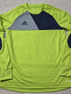 adidas Assita 17 Goalkeeper Jersey Bright Green Youth 13-14 Padded Elbows